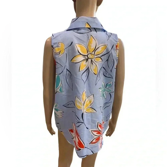 Vintage Denise Creations oversized maternity tent tunic summer sleeveless top-L - Picture 2 of 7